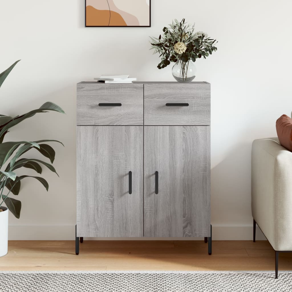 Sideboard Grey Sonoma 69.5x34x90 cm Engineered Wood
