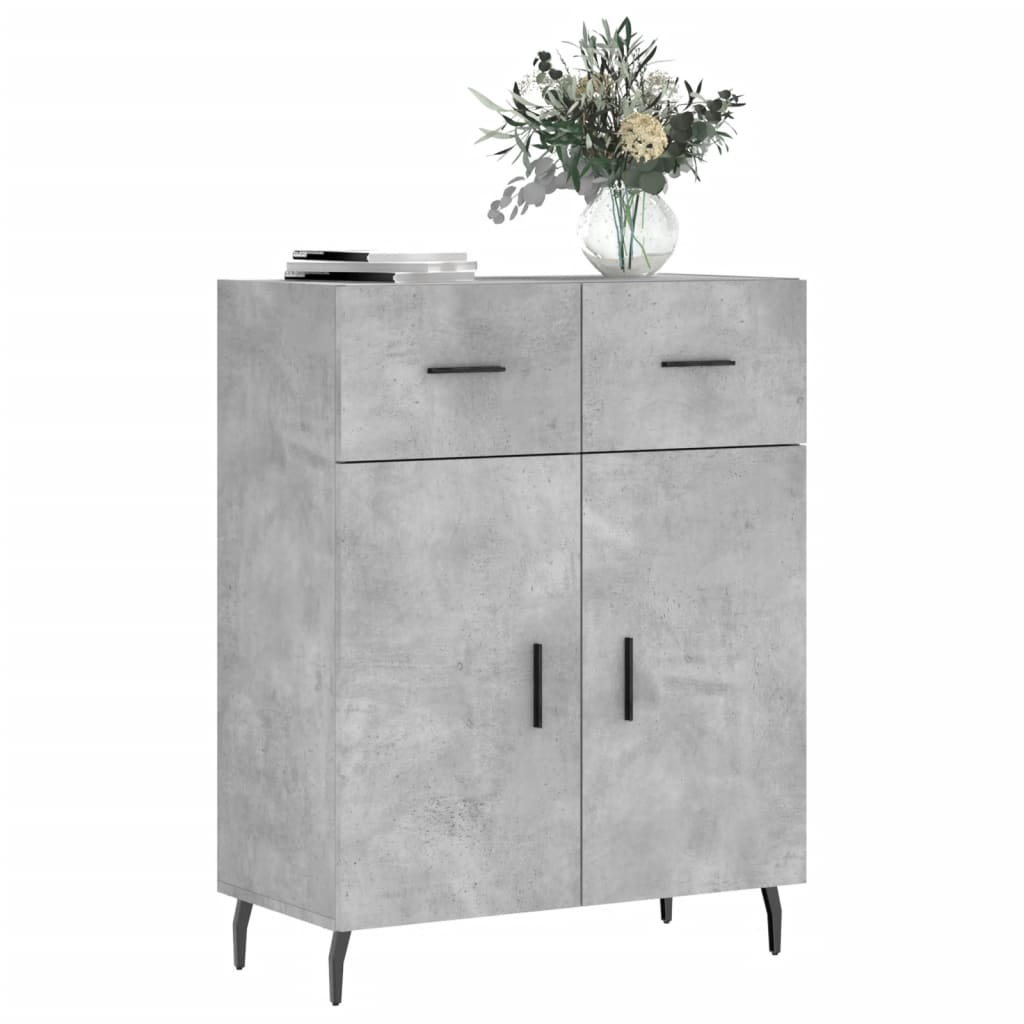 Sideboard Concrete Grey 69.5x34x90 cm Engineered Wood
