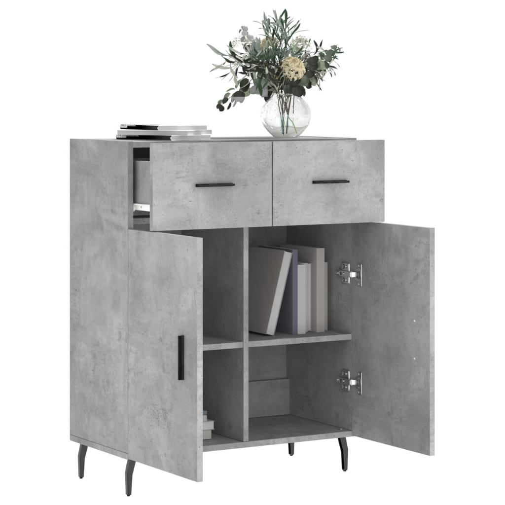 Sideboard Concrete Grey 69.5x34x90 cm Engineered Wood