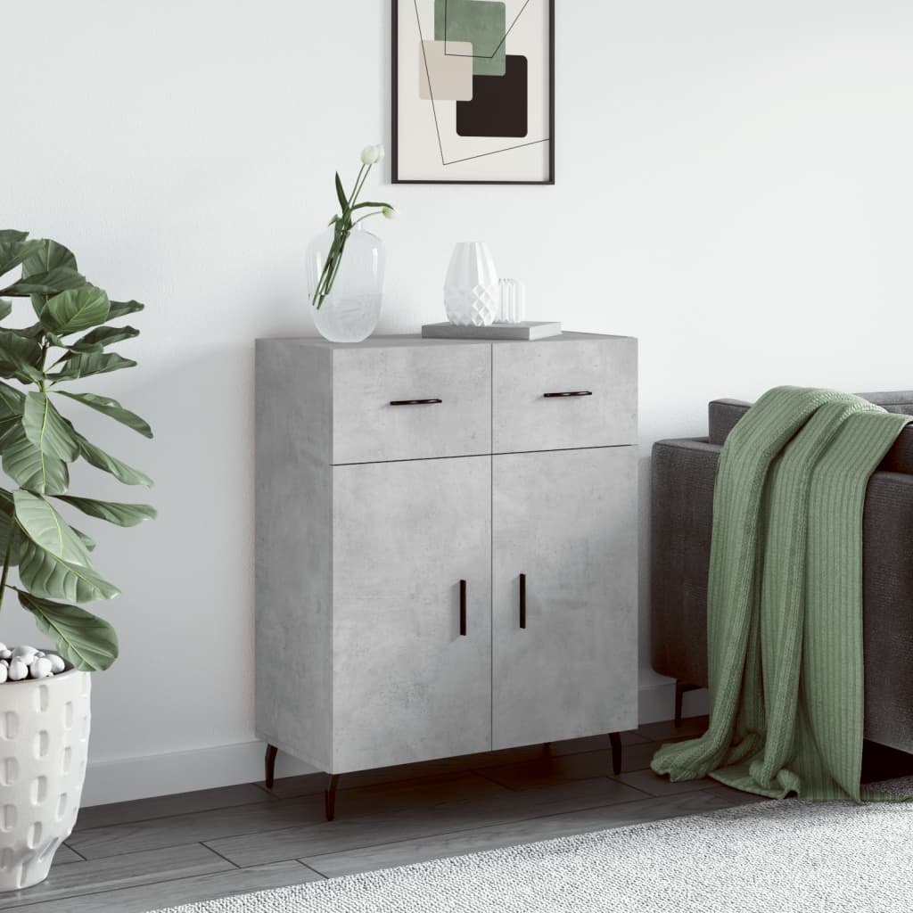 Sideboard Concrete Grey 69.5x34x90 cm Engineered Wood