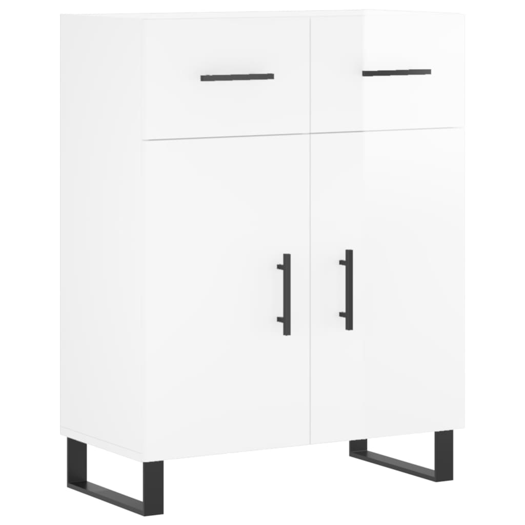 Sideboard High Gloss White 69.5x34x90 cm Engineered Wood