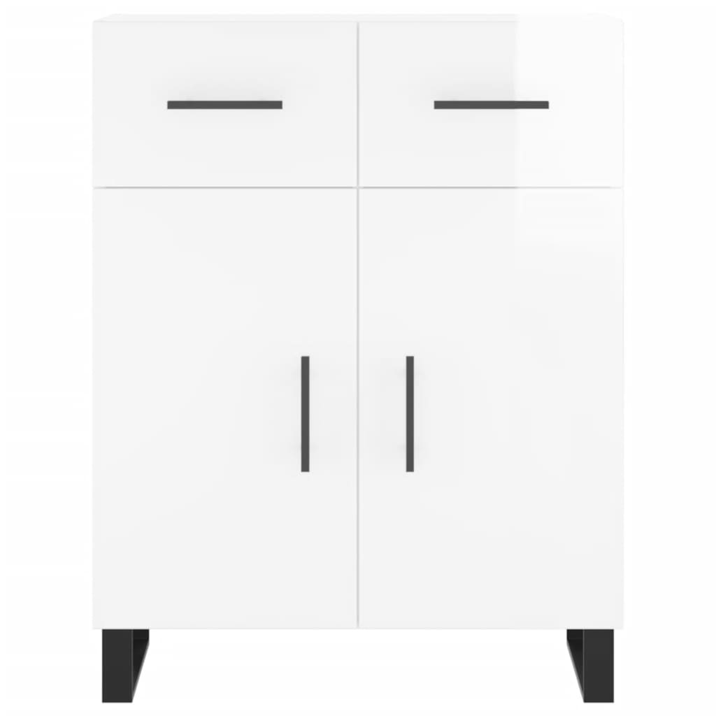 Sideboard High Gloss White 69.5x34x90 cm Engineered Wood