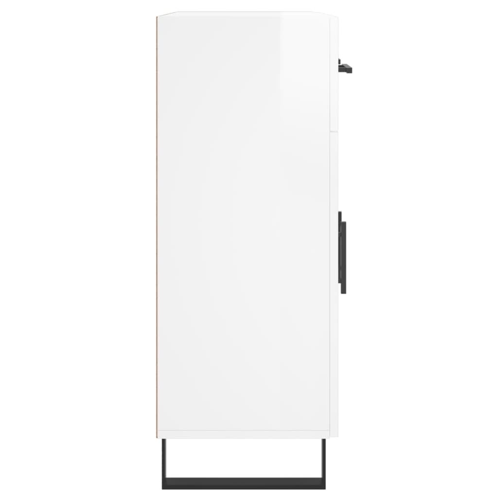 Sideboard High Gloss White 69.5x34x90 cm Engineered Wood