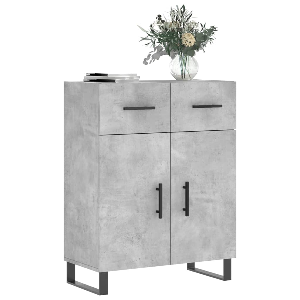 Sideboard Concrete Grey 69.5x34x90 cm Engineered Wood