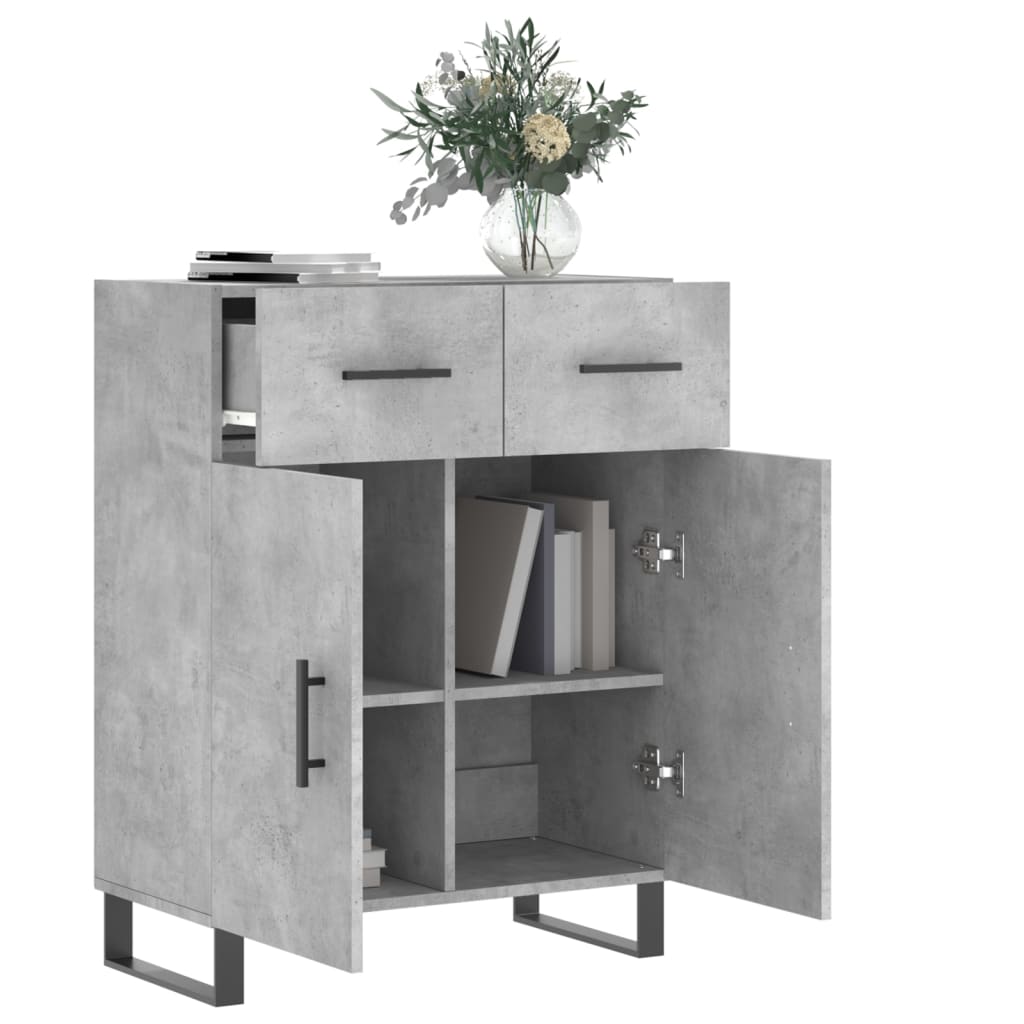 Sideboard Concrete Grey 69.5x34x90 cm Engineered Wood