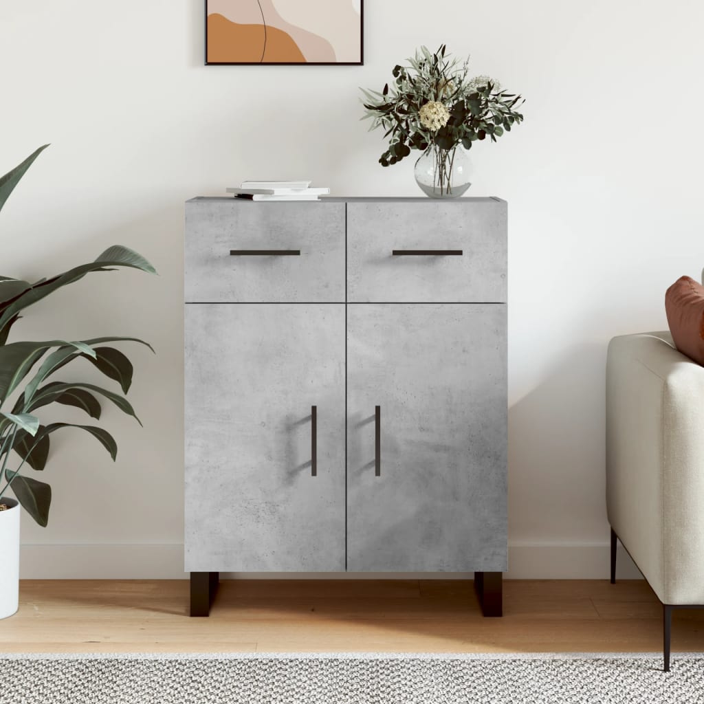 Sideboard Concrete Grey 69.5x34x90 cm Engineered Wood
