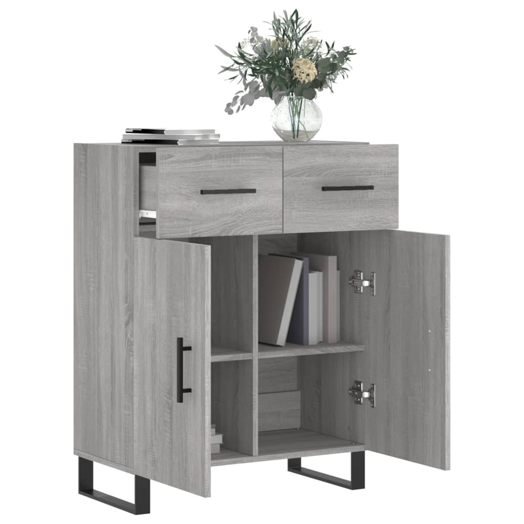 Sideboard Grey Sonoma 69.5x34x90 cm Engineered Wood