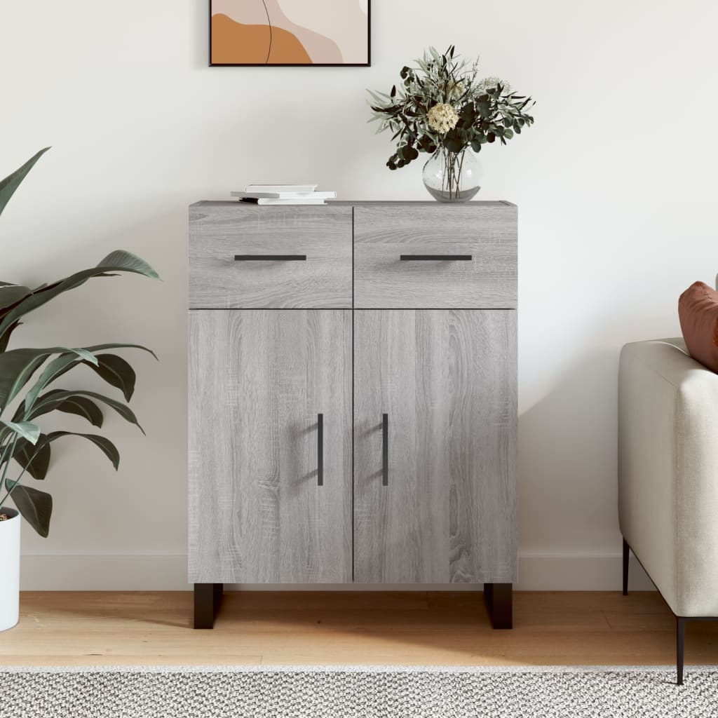 Sideboard Grey Sonoma 69.5x34x90 cm Engineered Wood