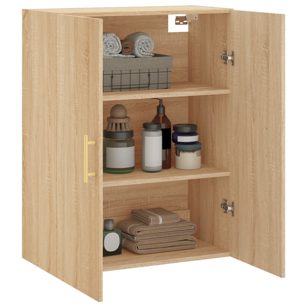 Wall Mounted Cabinet Sonoma Oak 69.5x34x90 cm