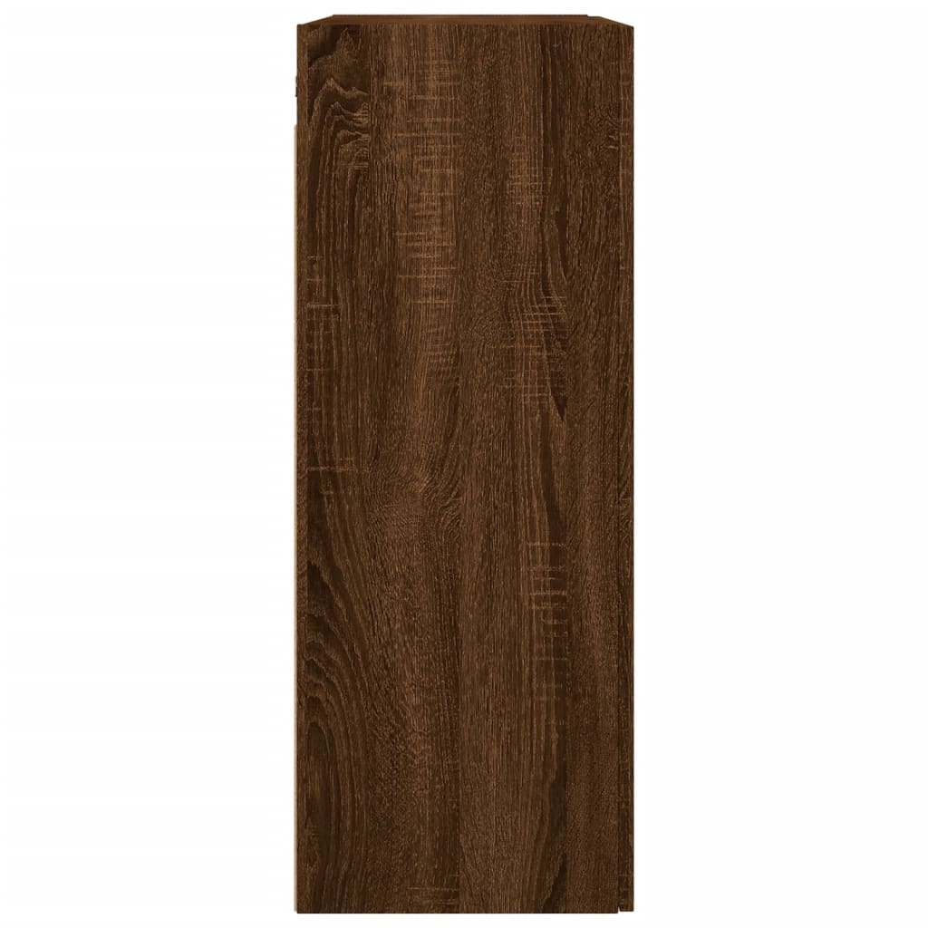 Wall Mounted Cabinet Brown Oak 69.5x34x90 cm