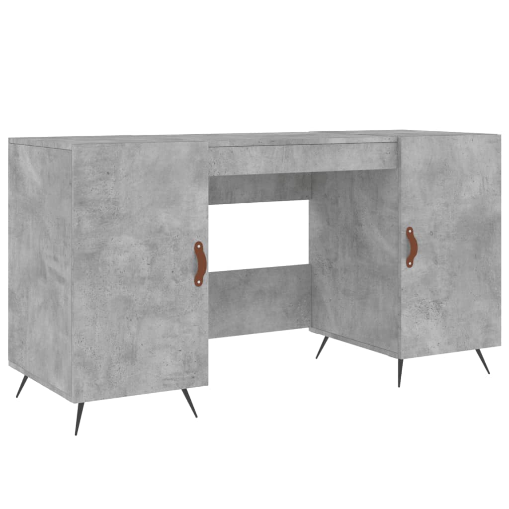Desk Concrete Grey 140x50x75 cm Engineered Wood