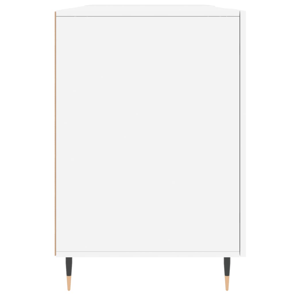Desk White 140x50x75 cm Engineered Wood