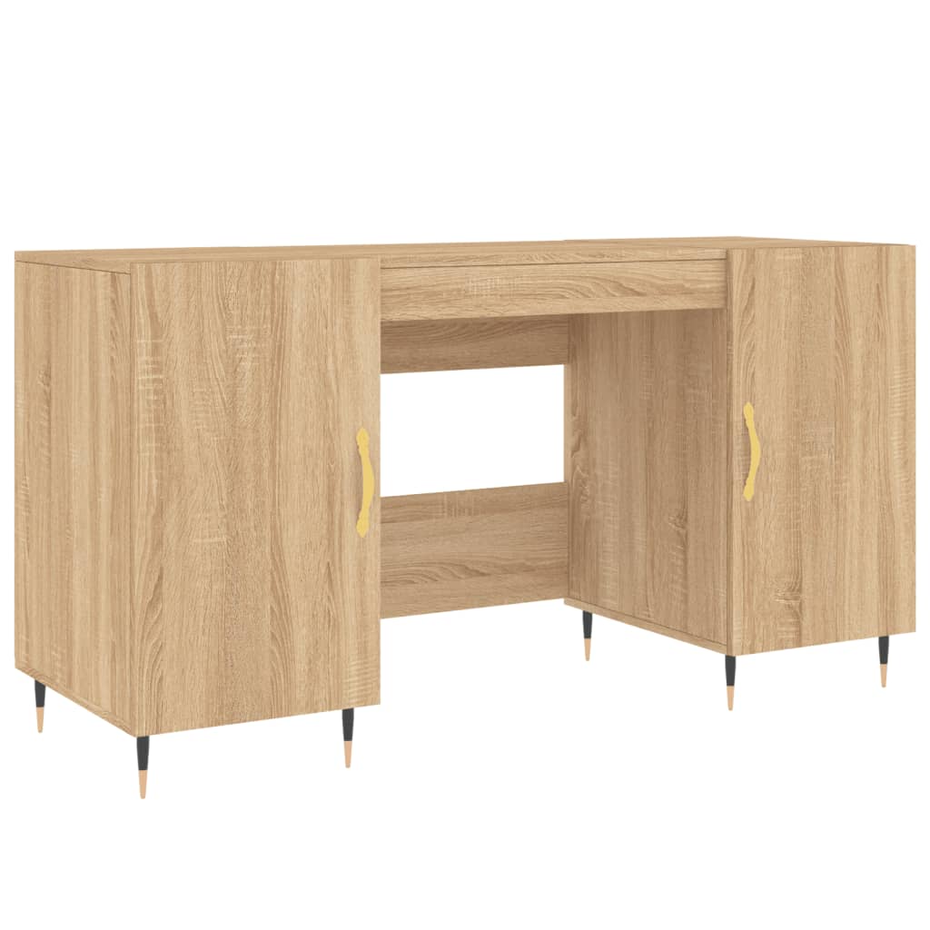 Desk Sonoma Oak 140x50x75 cm Engineered Wood