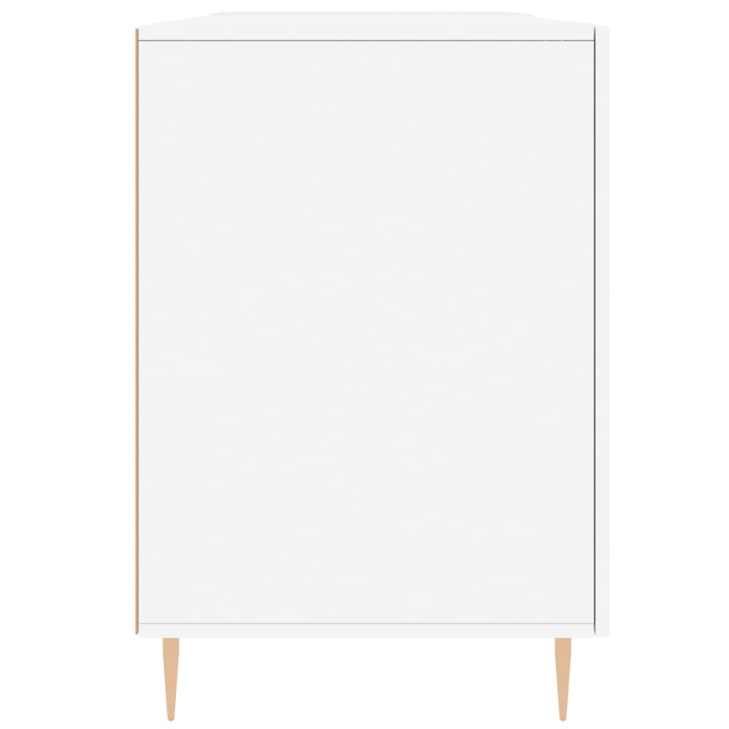 Desk White 140x50x75 cm Engineered Wood