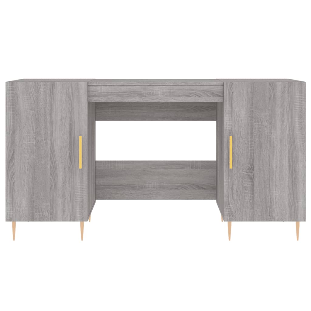 Desk Grey Sonoma 140x50x75 cm Engineered Wood