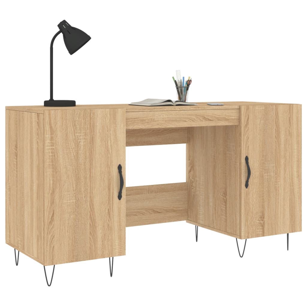 Desk Sonoma Oak 140x50x75 cm Engineered Wood
