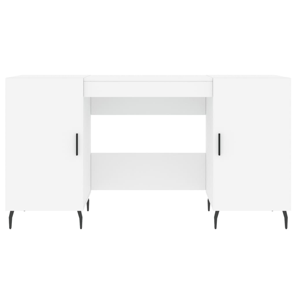 Desk White 140x50x75 cm Engineered Wood