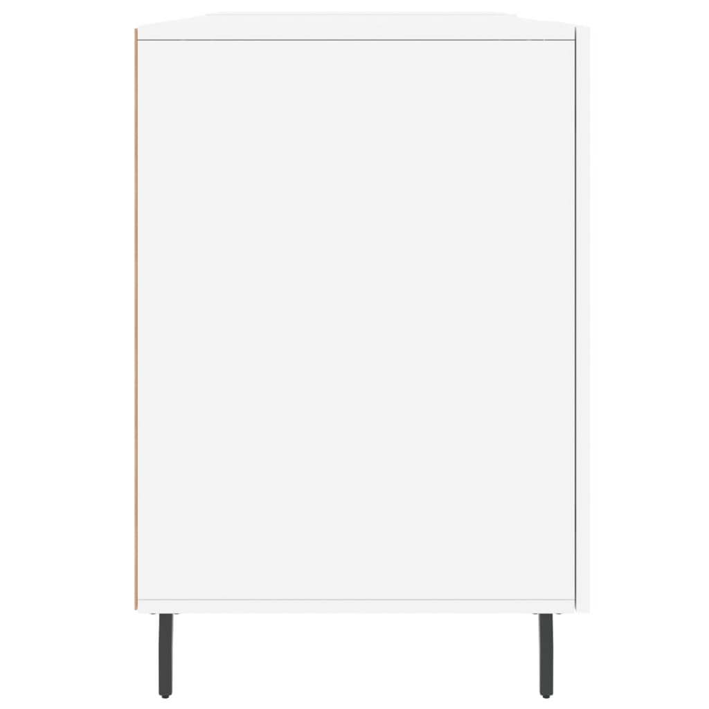 Desk White 140x50x75 cm Engineered Wood