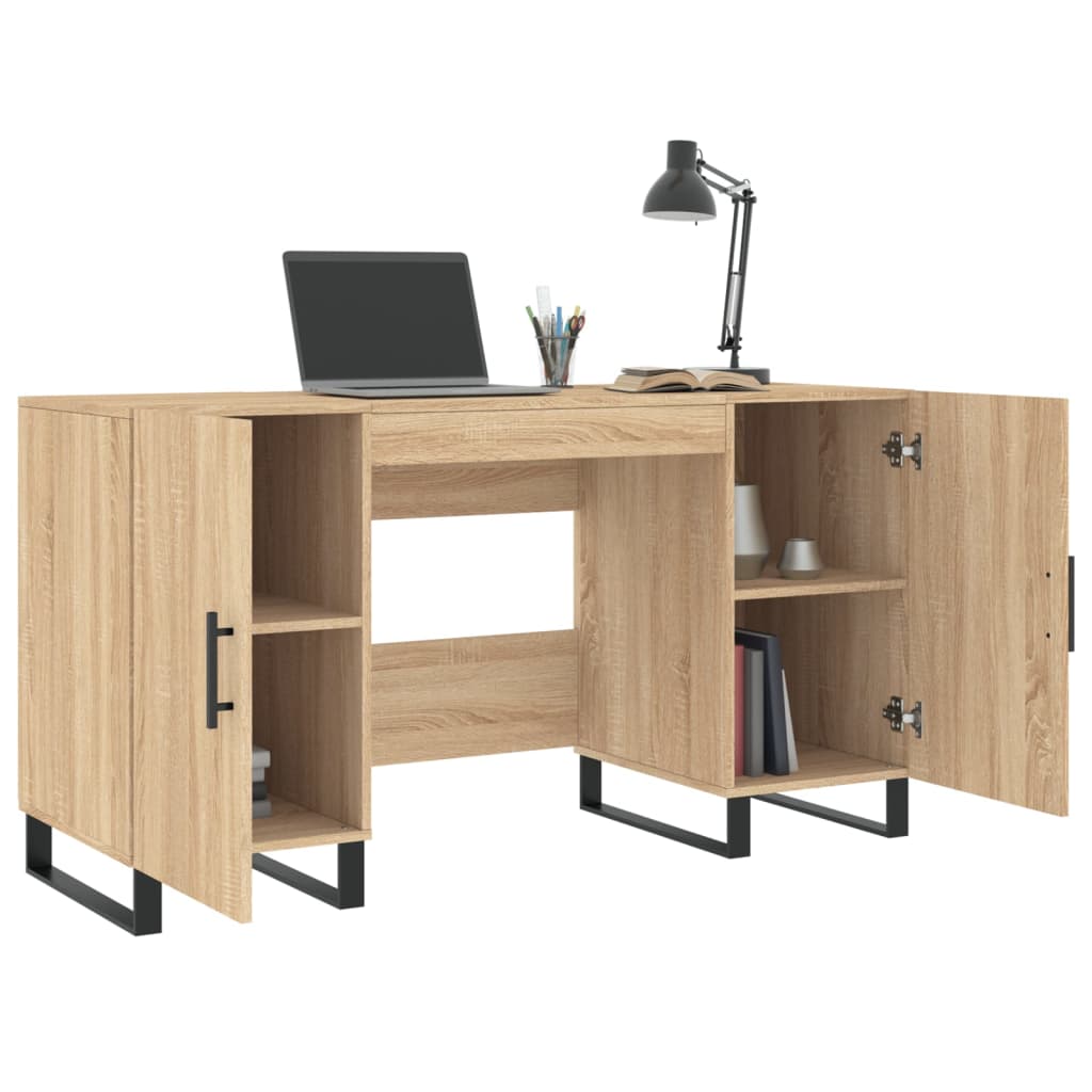 Desk Sonoma Oak 140x50x75 cm Engineered Wood