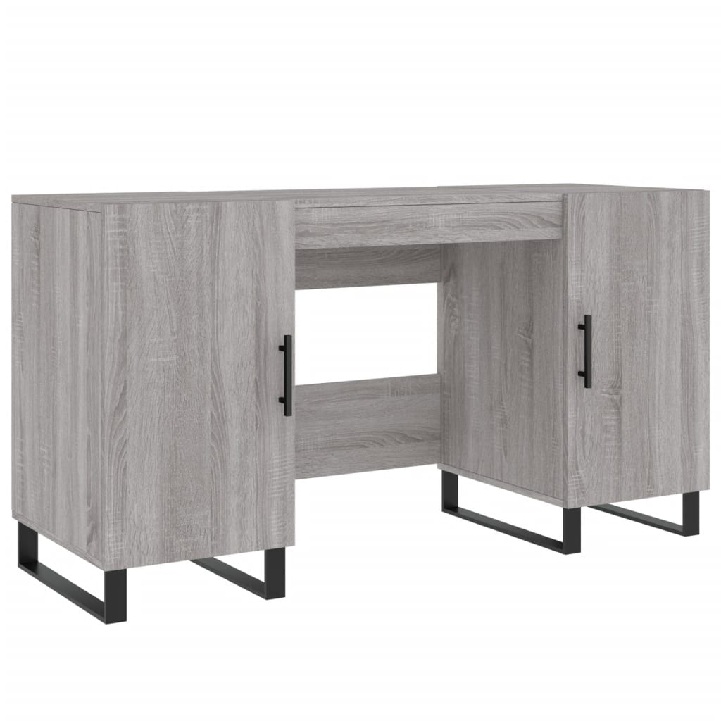 Desk Grey Sonoma 140x50x75 cm Engineered Wood