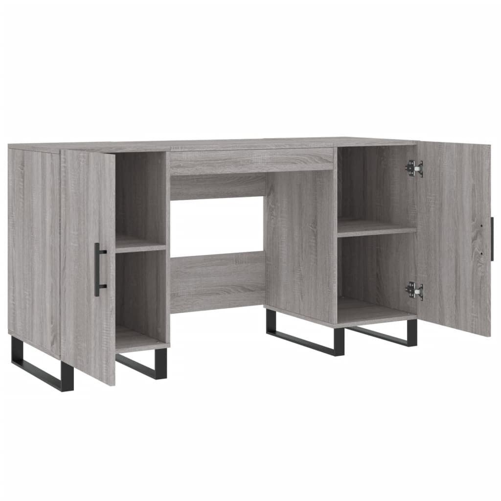 Desk Grey Sonoma 140x50x75 cm Engineered Wood