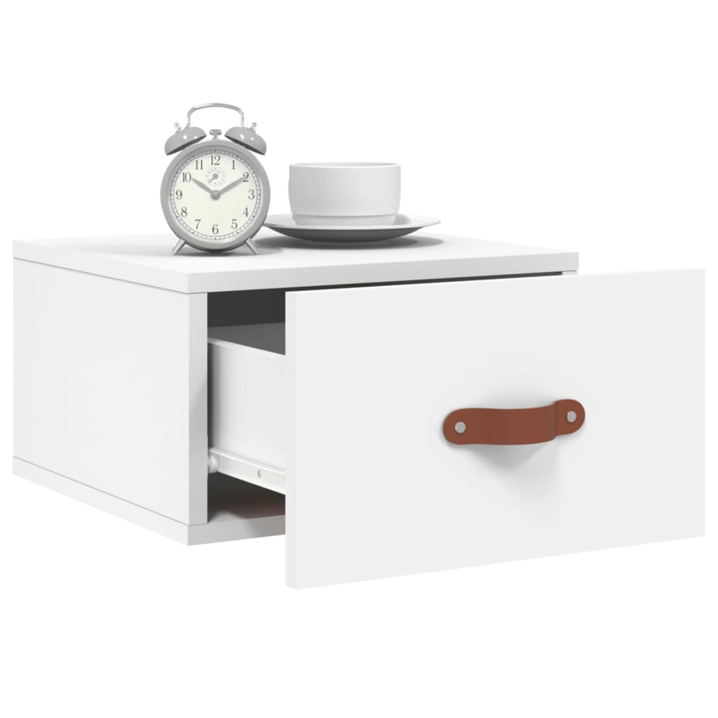 Wall-mounted Bedside Cabinet White 35x35x20 cm