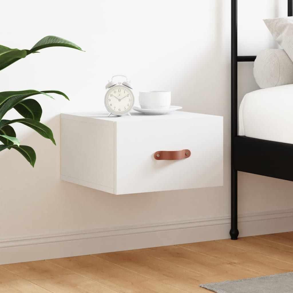 Wall-mounted Bedside Cabinet White 35x35x20 cm