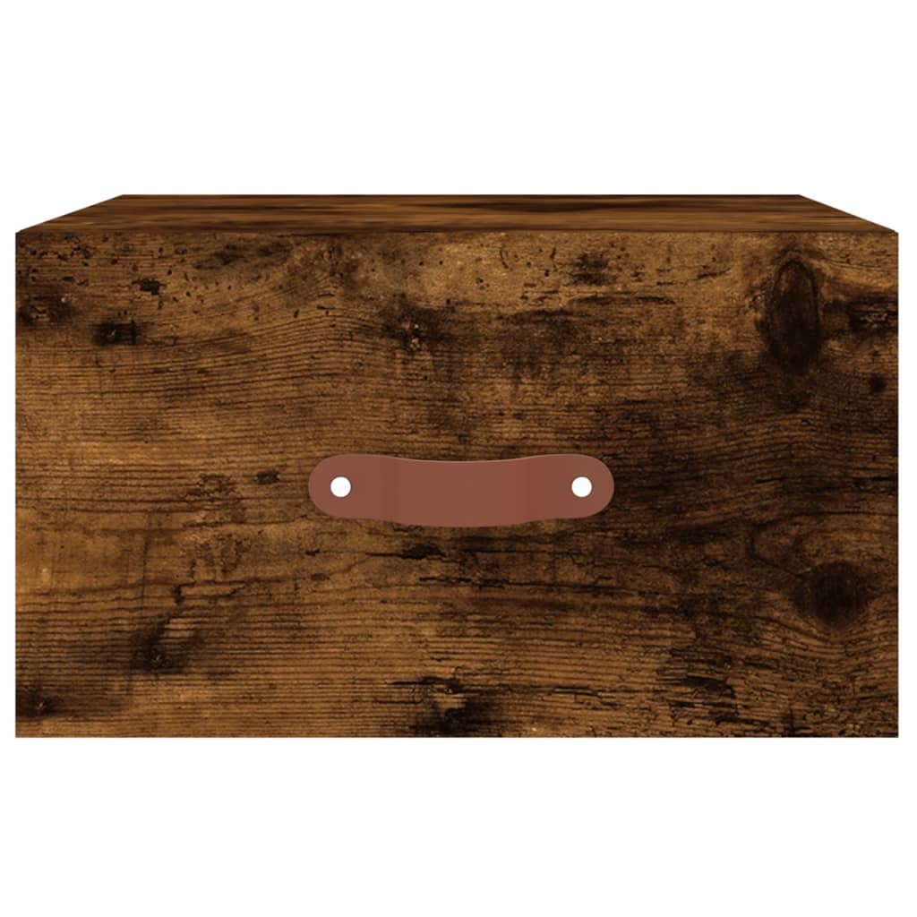 Wall-mounted Bedside Cabinet Smoked Oak 35x35x20 cm