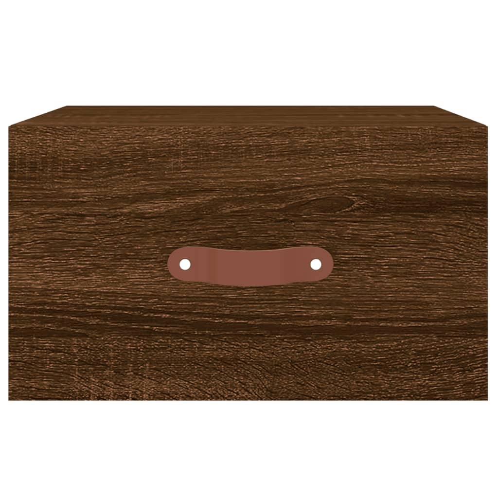 Wall-mounted Bedside Cabinet Brown Oak 35x35x20 cm