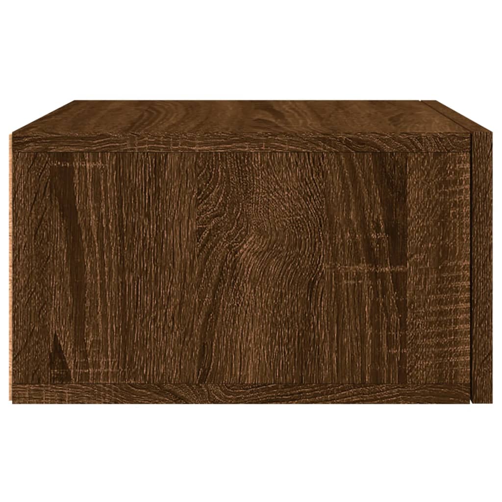Wall-mounted Bedside Cabinet Brown Oak 35x35x20 cm