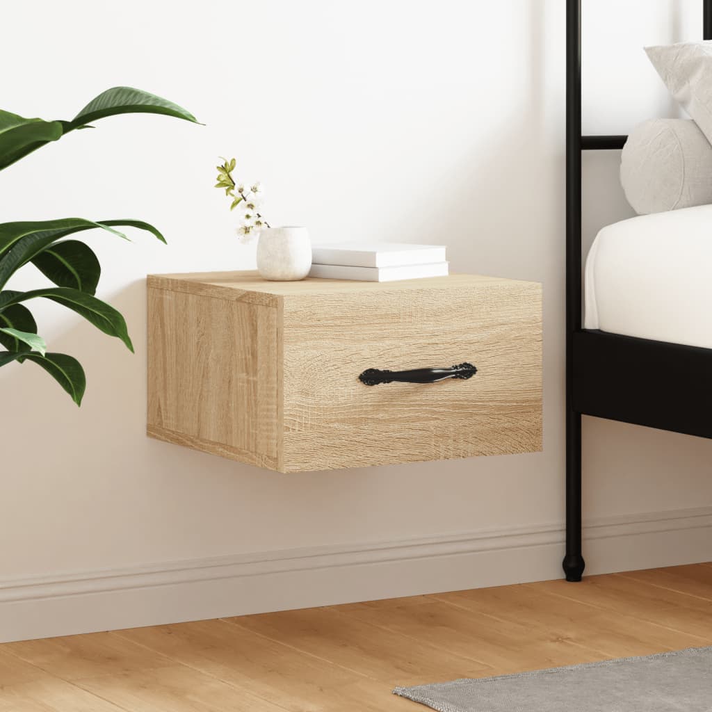 Wall-mounted Bedside Cabinet Sonoma Oak 35x35x20 cm