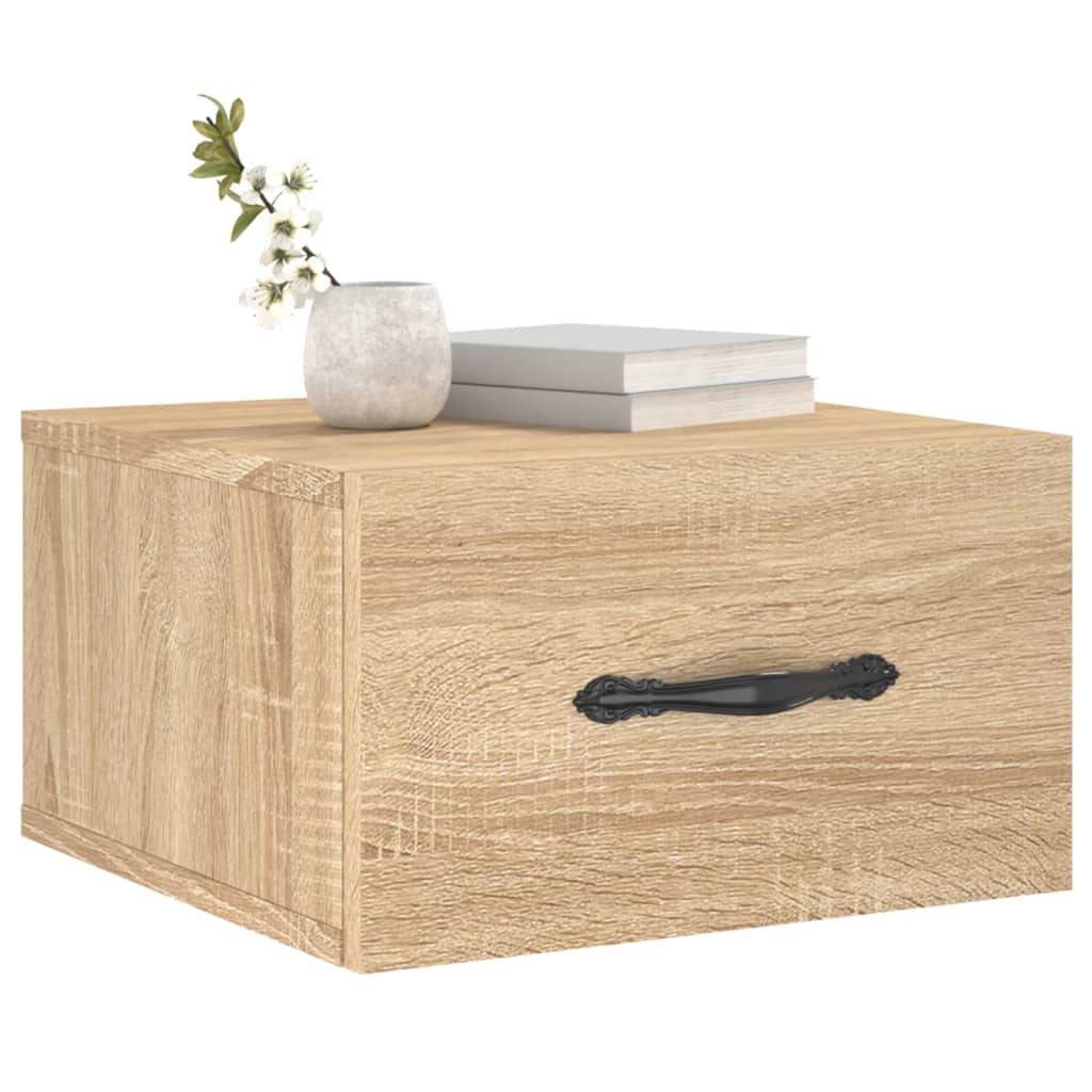 Wall-mounted Bedside Cabinets 2 pcs Sonoma Oak 35x35x20 cm