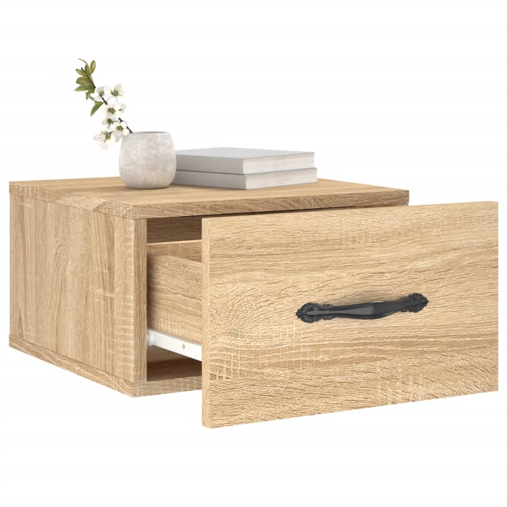 Wall-mounted Bedside Cabinets 2 pcs Sonoma Oak 35x35x20 cm
