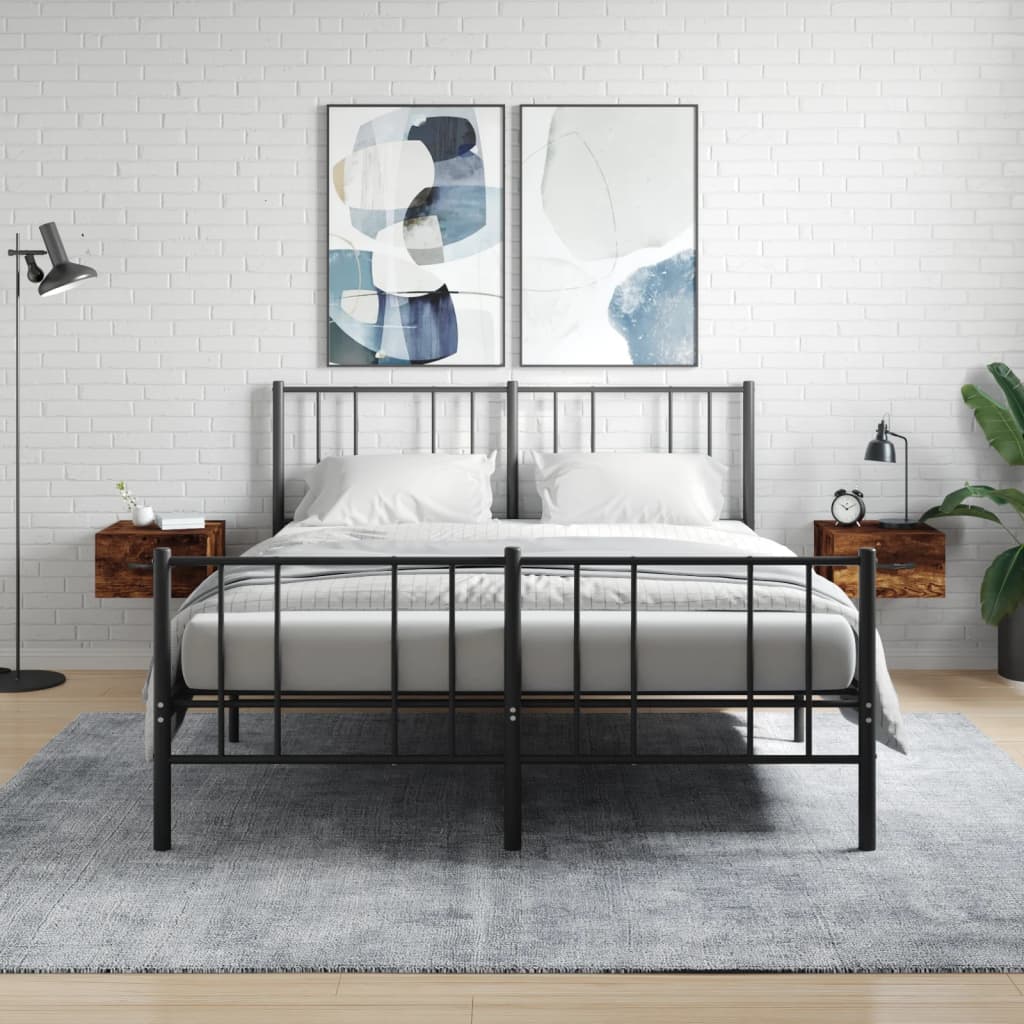 Wall-mounted Bedside Cabinets 2 pcs Smoked Oak 35x35x20 cm