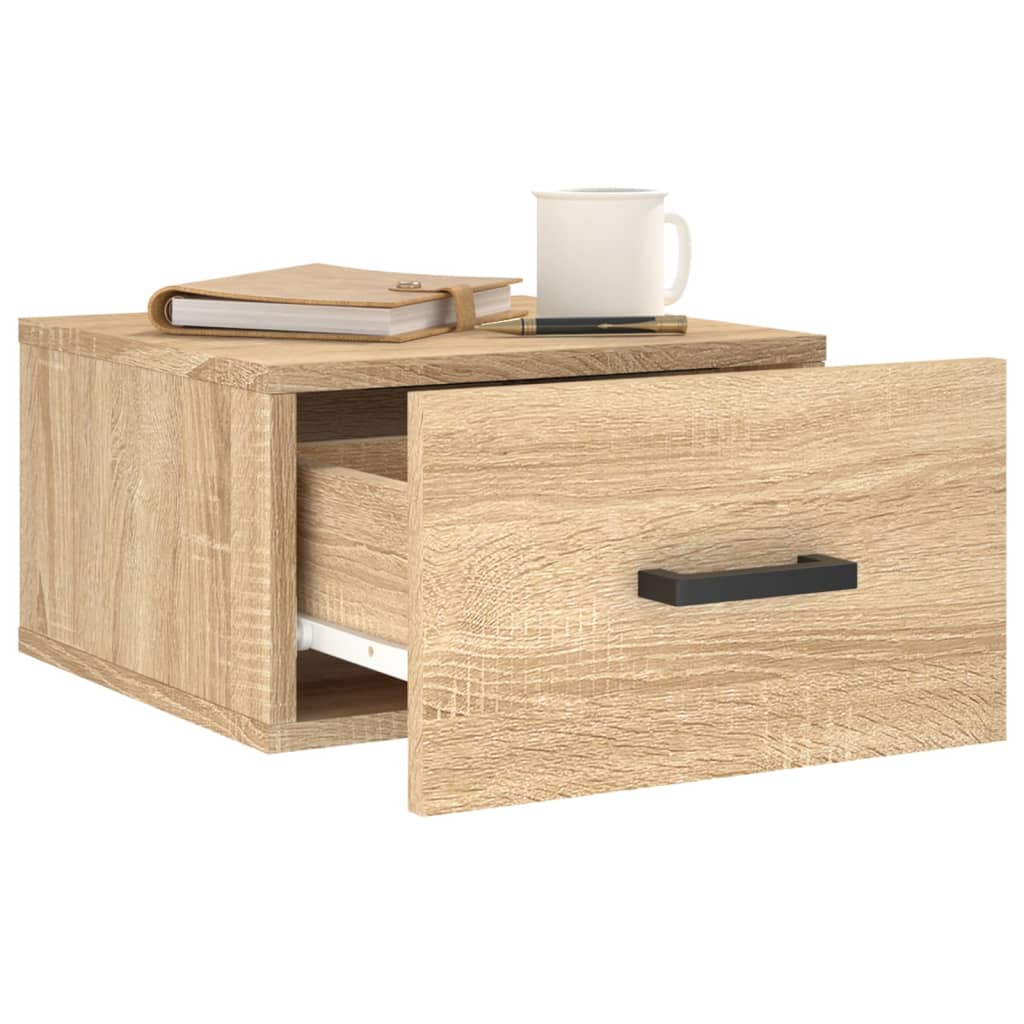 Wall-mounted Bedside Cabinet Sonoma Oak 35x35x20 cm