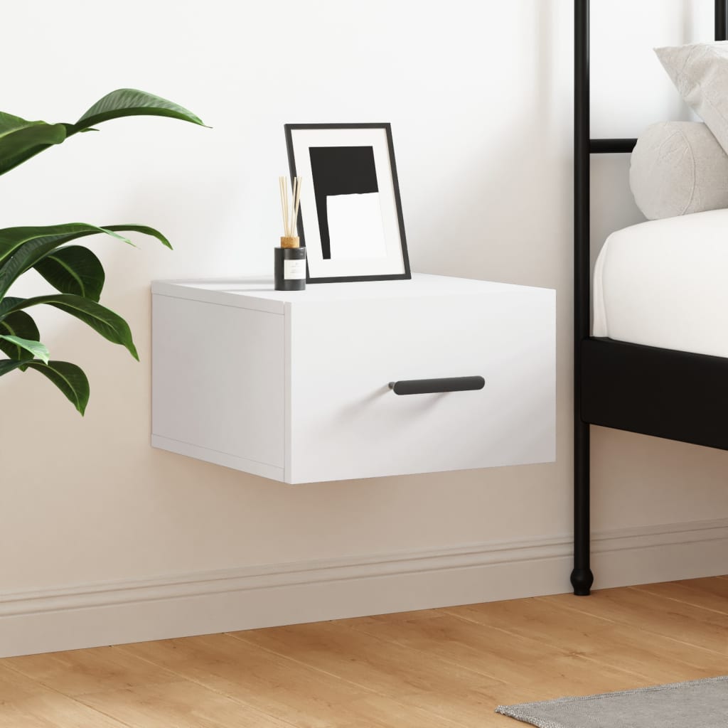 Wall-mounted Bedside Cabinet White 35x35x20 cm