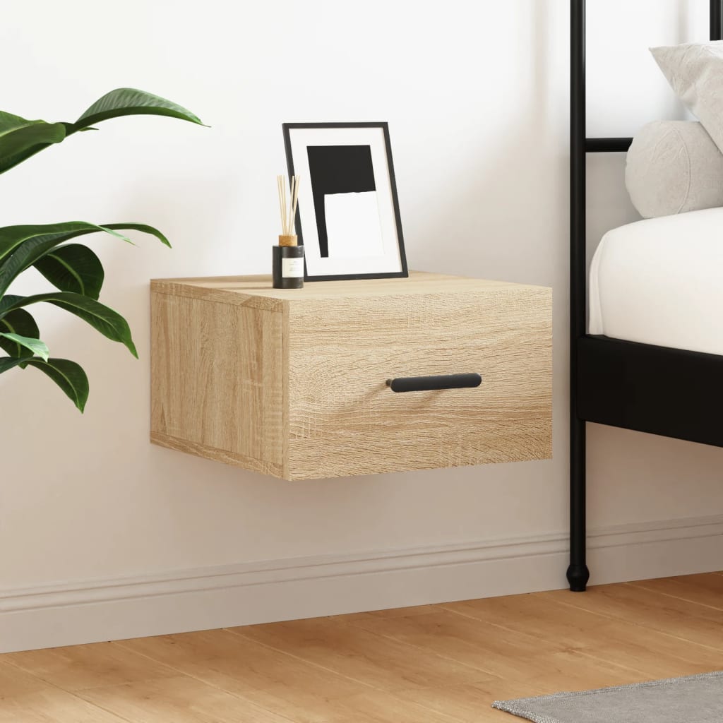 Wall-mounted Bedside Cabinet Sonoma Oak 35x35x20 cm