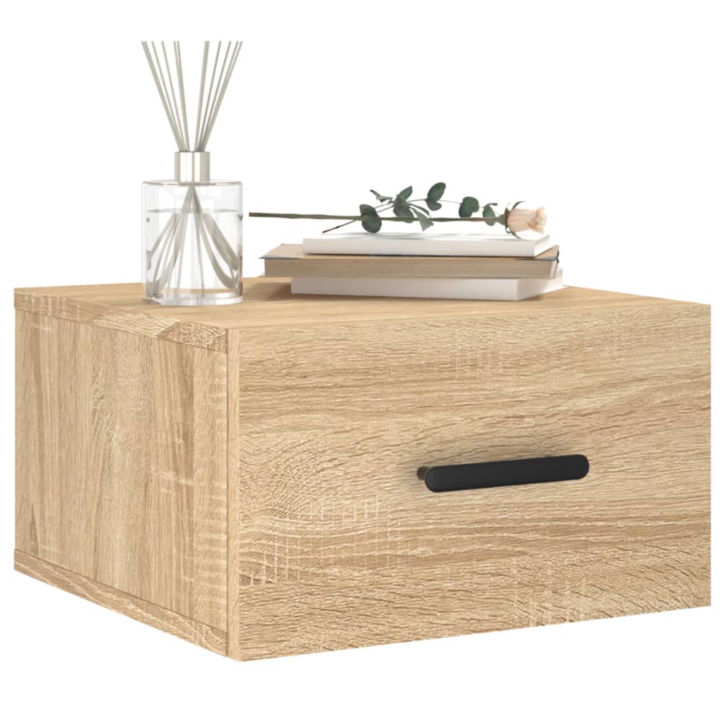 Wall-mounted Bedside Cabinets 2 pcs Sonoma Oak 35x35x20 cm