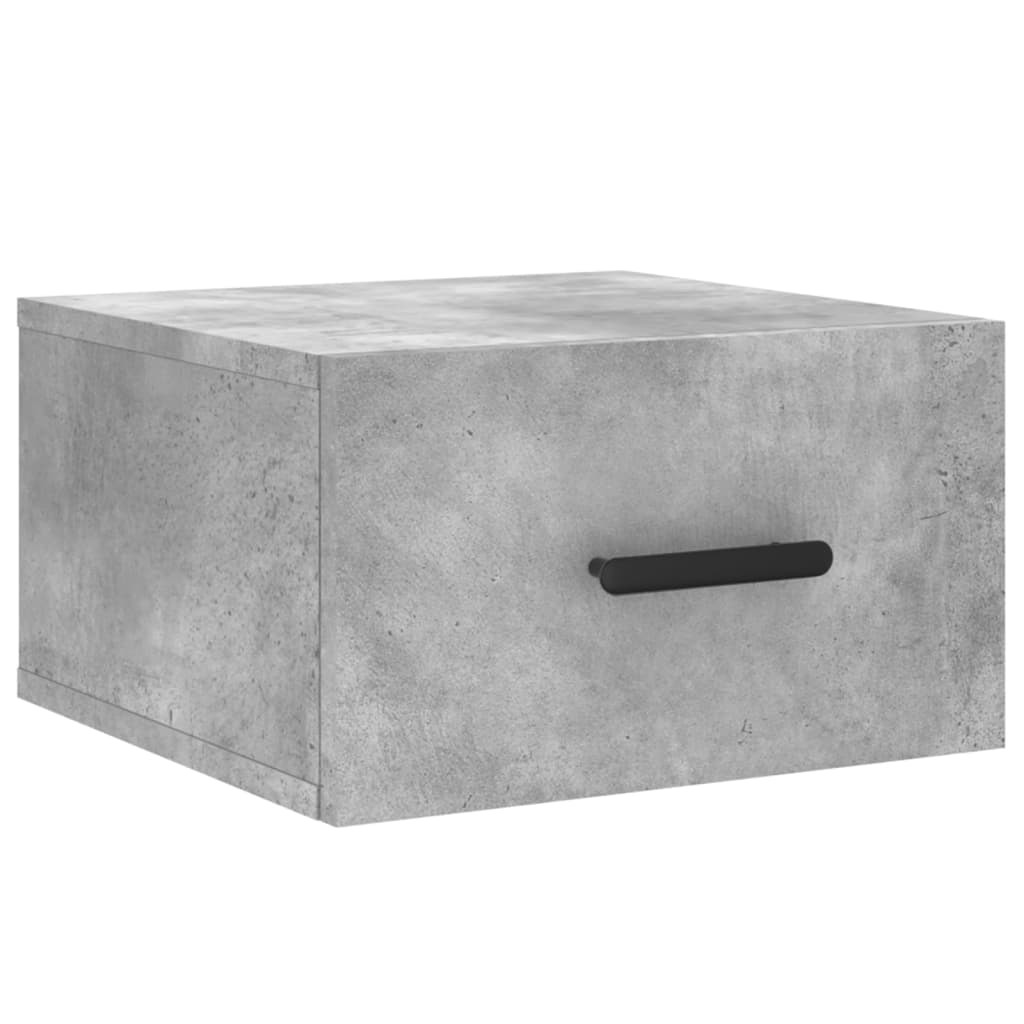 Wall-mounted Bedside Cabinet Concrete Grey 35x35x20 cm