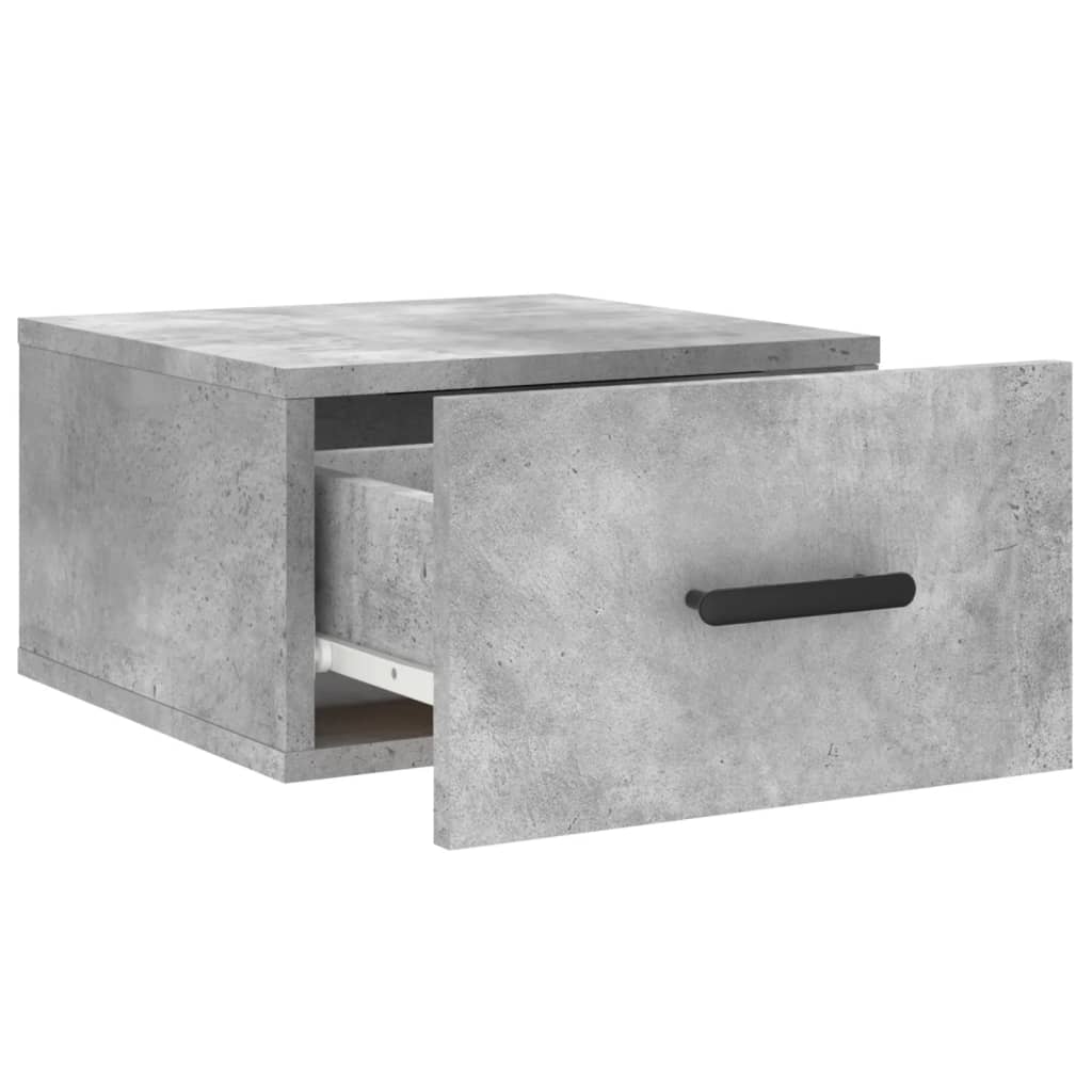 Wall-mounted Bedside Cabinet Concrete Grey 35x35x20 cm