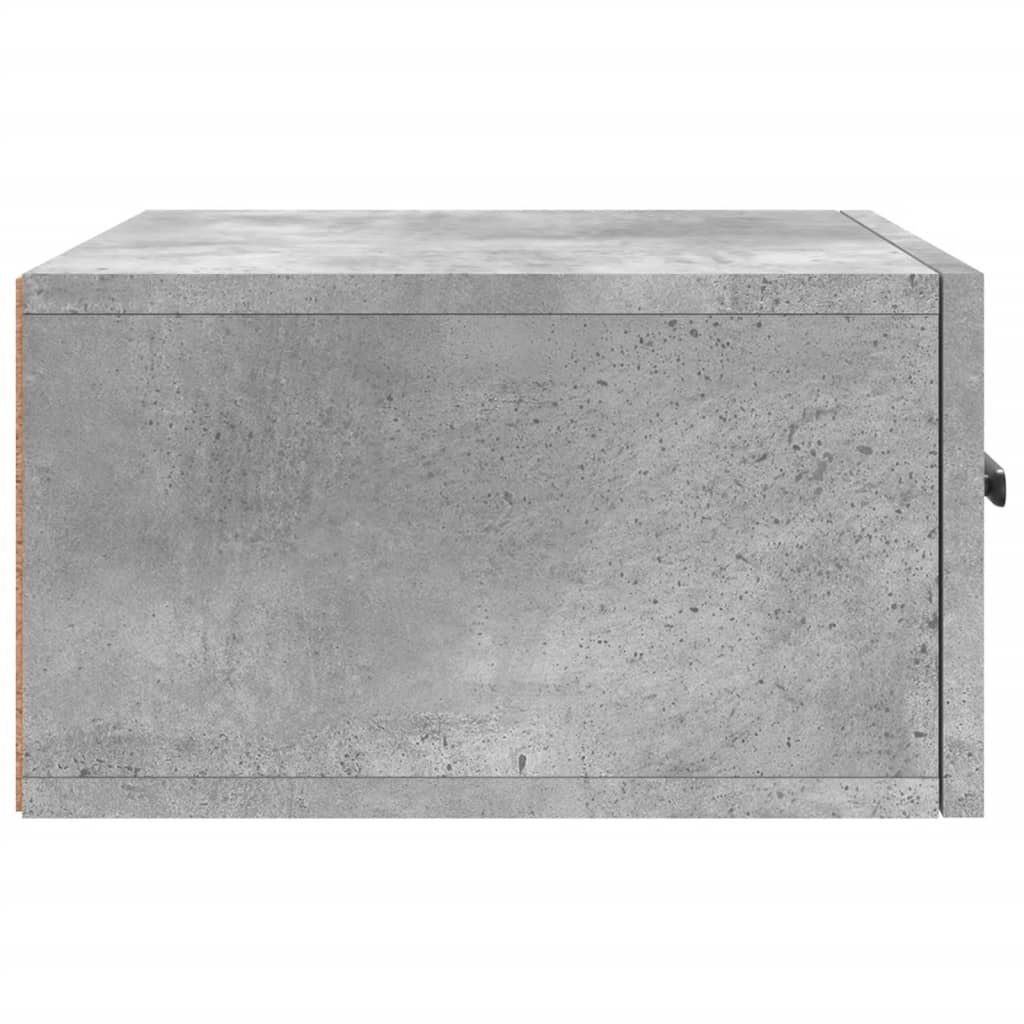 Wall-mounted Bedside Cabinet Concrete Grey 35x35x20 cm
