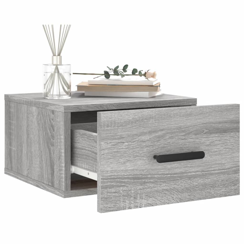 Wall-mounted Bedside Cabinet Grey Sonoma 35x35x20 cm