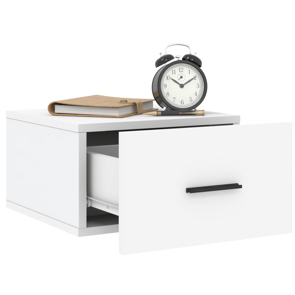 Wall-mounted Bedside Cabinet White 35x35x20 cm
