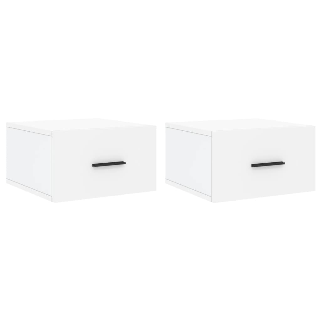 Wall-mounted Bedside Cabinets 2 pcs White 35x35x20 cm