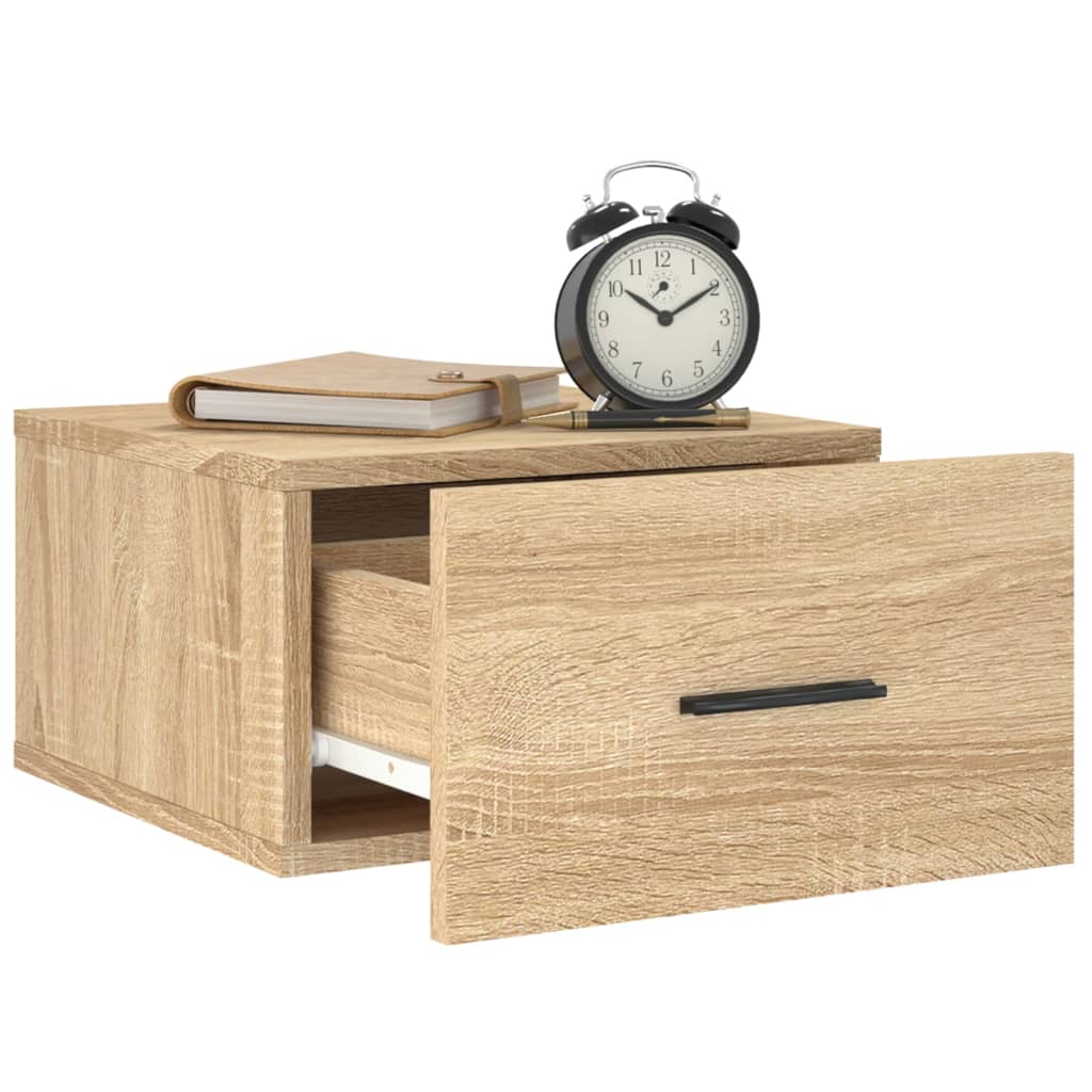 Wall-mounted Bedside Cabinet Sonoma Oak 35x35x20 cm