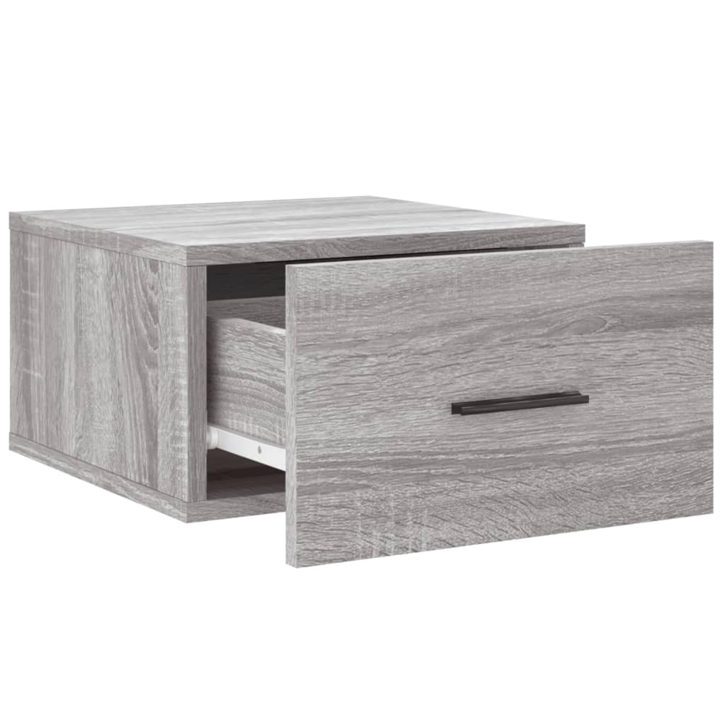 Wall-mounted Bedside Cabinet Grey Sonoma 35x35x20 cm