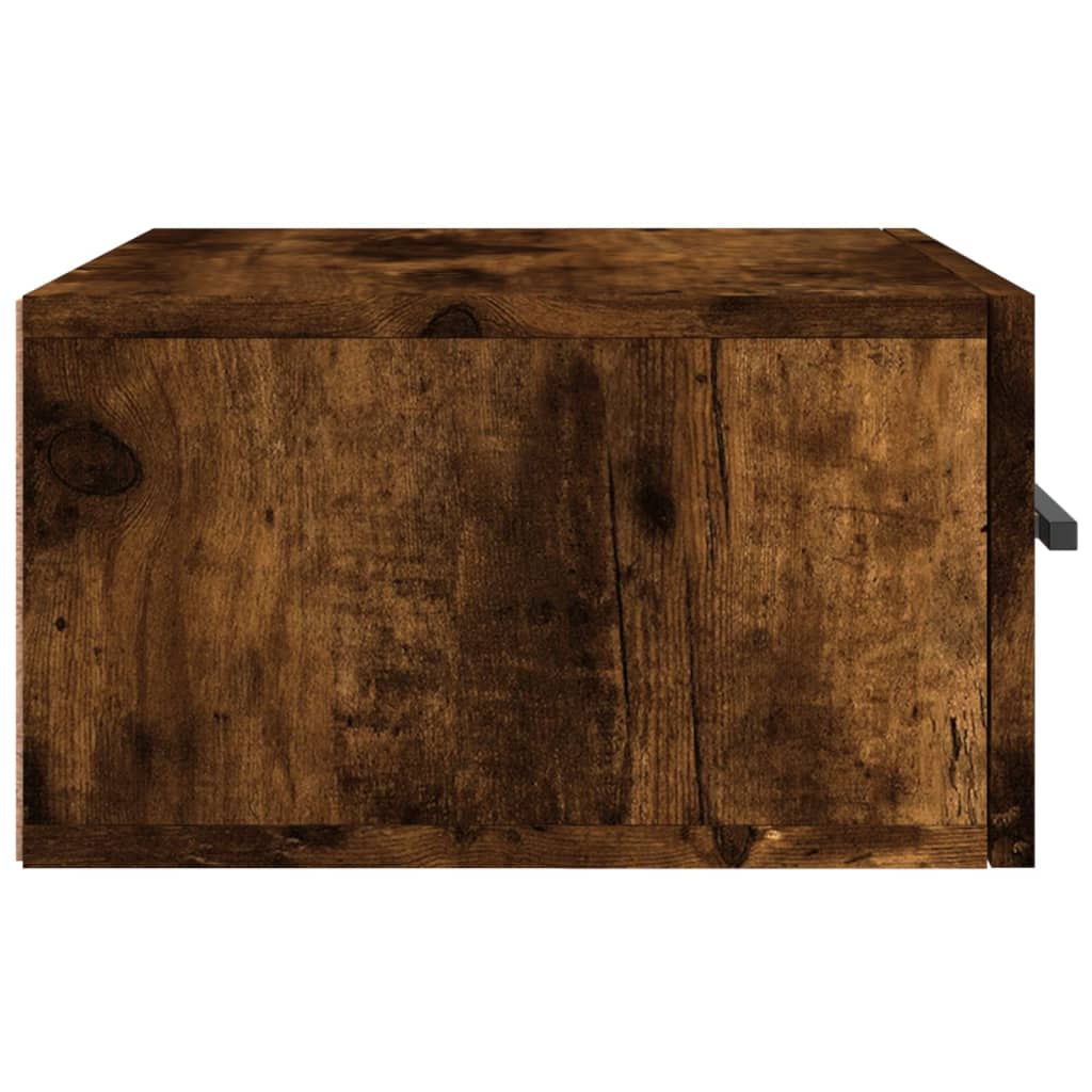Wall-mounted Bedside Cabinet Smoked Oak 35x35x20 cm