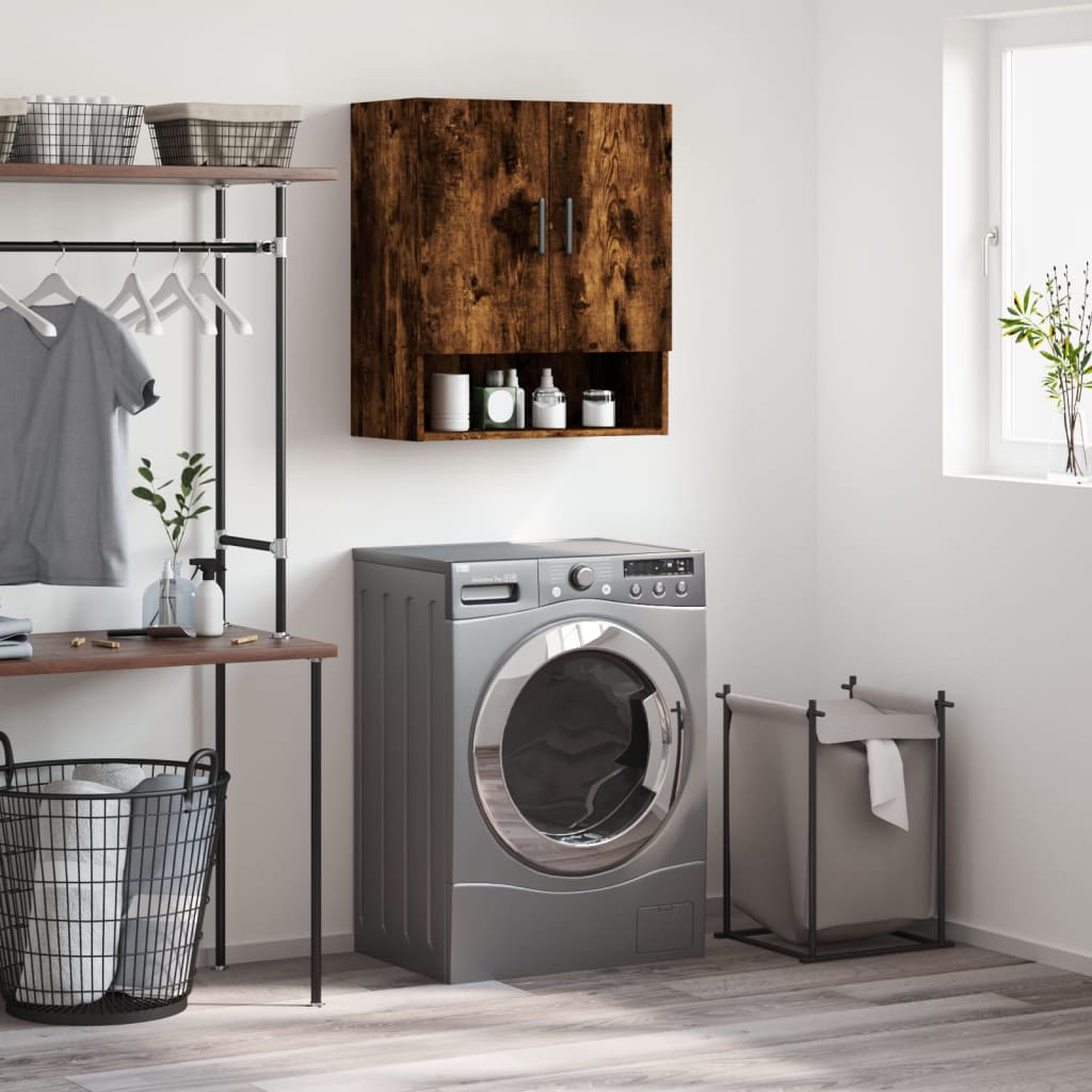 Wall Cabinet Smoked Oak 60x31x70 cm Engineered Wood