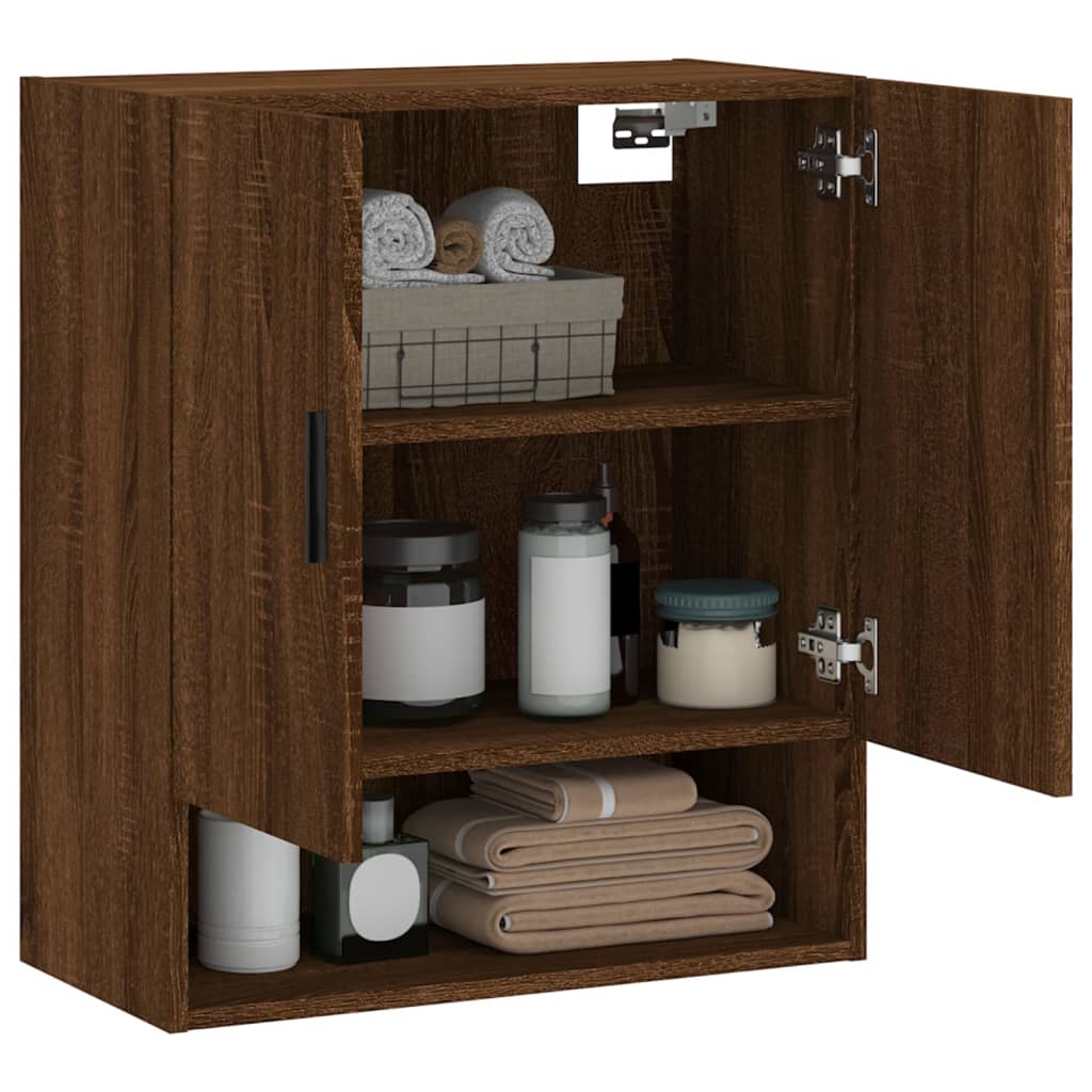 Wall Cabinet Brown Oak 60x31x70 cm Engineered Wood