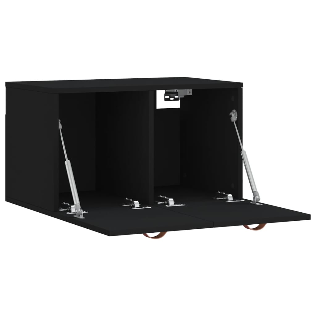 Wall Cabinet Black 60x36.5x35 cm Engineered Wood